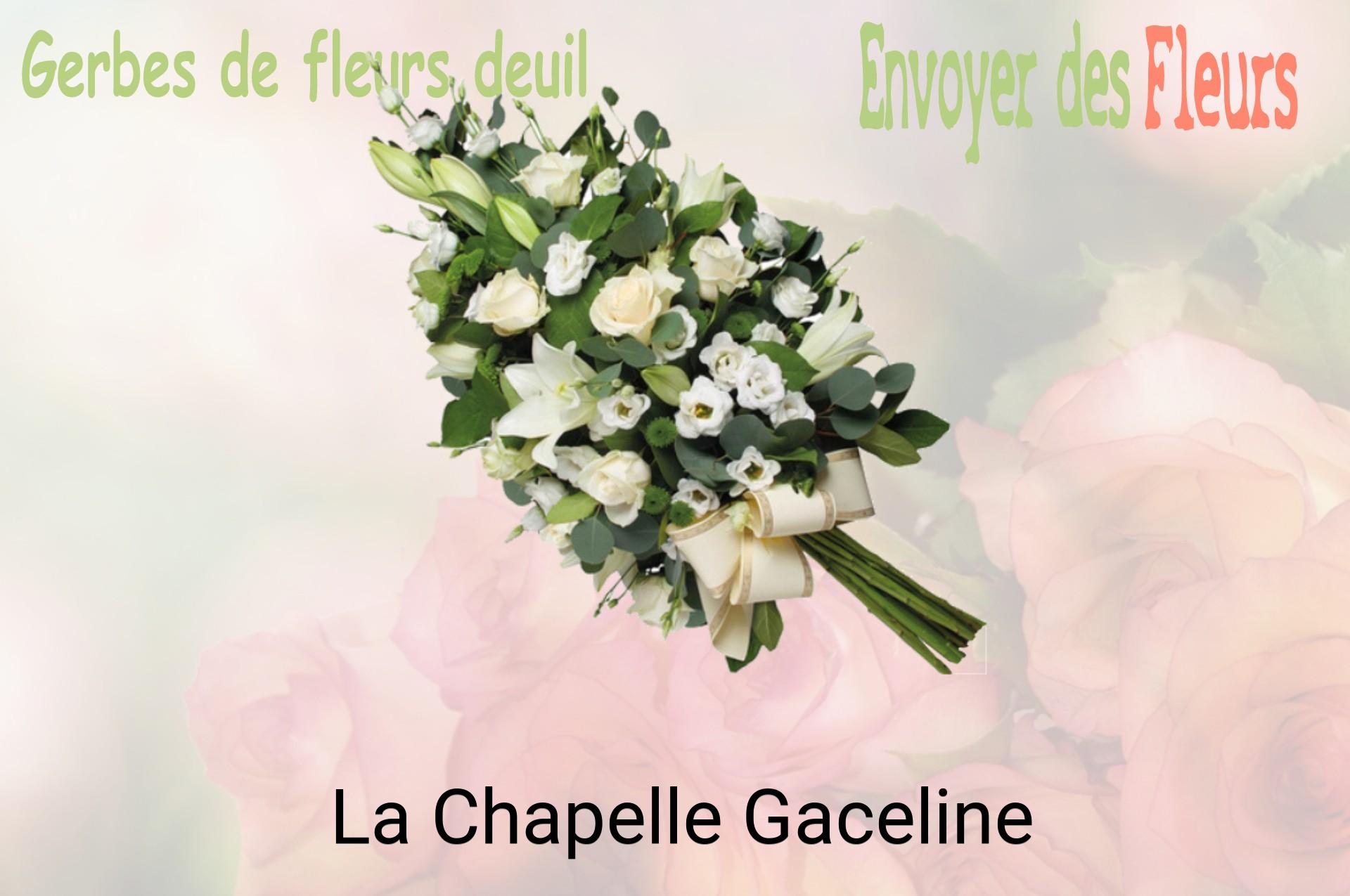 Gerbe de fleurs de deuil livrée à La Chapelle-Gaceline